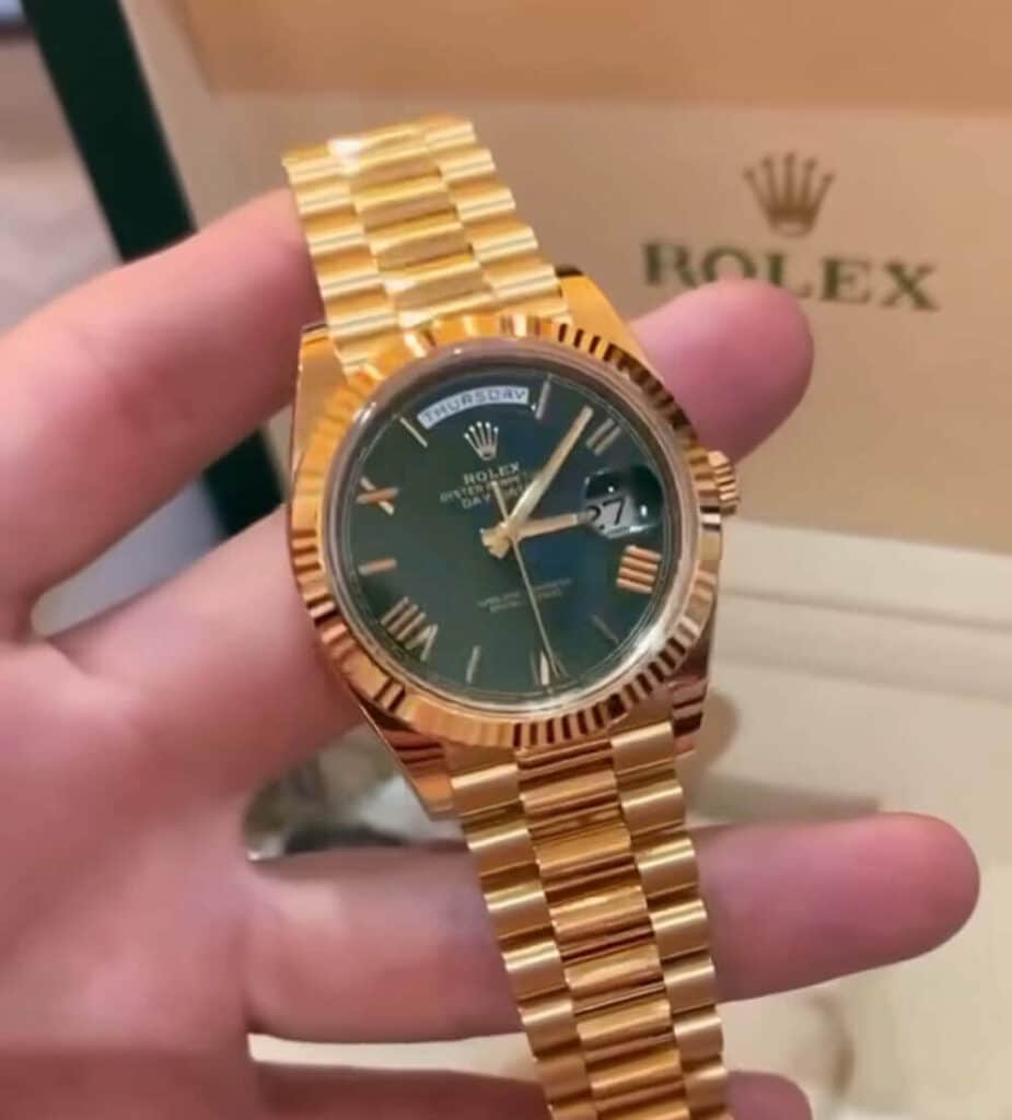 Rolex day date 40 olive- reference 228235