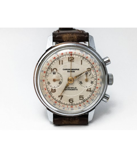 Vintage Chronographe Suisse Men's Watch Venus 188 1950s