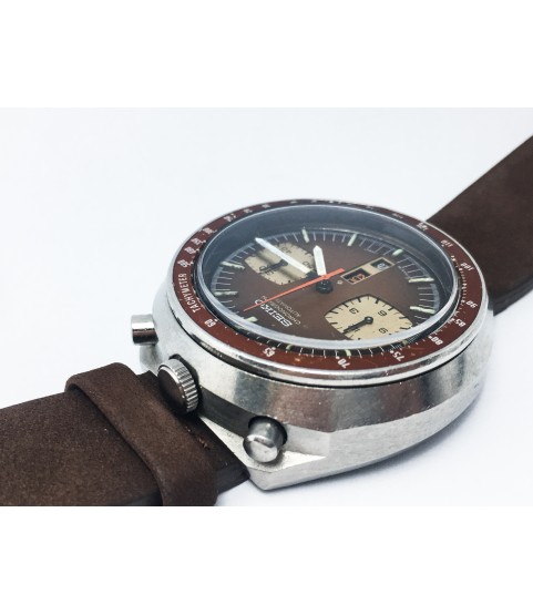 Vintage Seiko BullHead Automatic Chronograph Men's Watch 6138-0040 Early 1970s