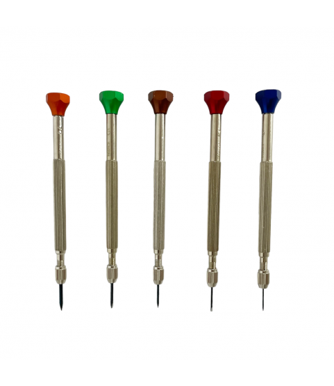 Horotec MSA 01.225 set of 5 screwdrivers for watchmakers 0.60 mm to 1.50 mm