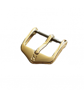 Hirsch Traditional yellow gold stainless steel buckle for watch strap 16 mm