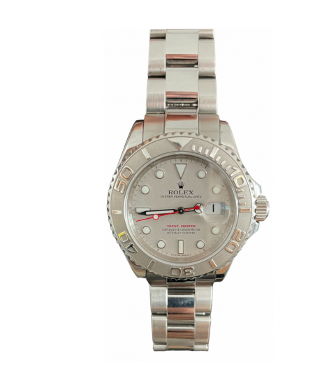 Rolex Yacht-Master 40mm 16622 Stainless Steel Watch Platinum Dial