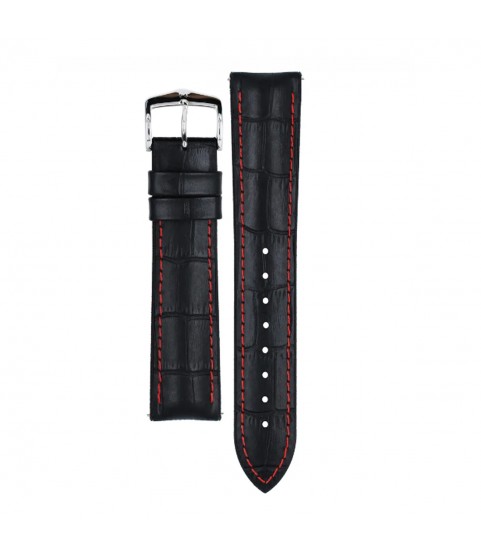 Hirsch George L black calf leather watch strap 20 mm 0925128052-2-20