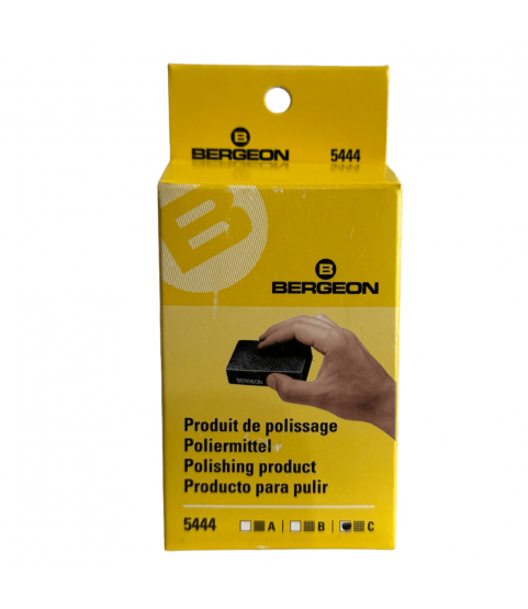 Bergeon 5444-C polishing block, synthetic rubber with abrasive grain, coarse