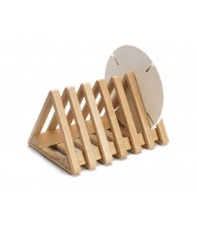 Wooden Organiser for felt wheels, grinding wheels and buffs with 6 slots