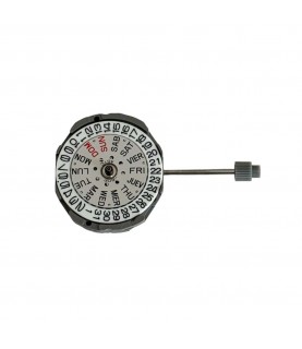 New Miyota 1L02 6 3/4 x 8 quartz movement with date and day indications on 3 o'clock position