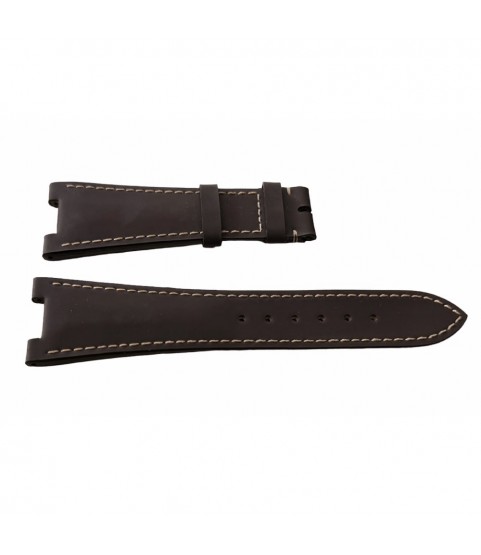 New leather brown strap for Patek Philippe watches 25 x 12 mm