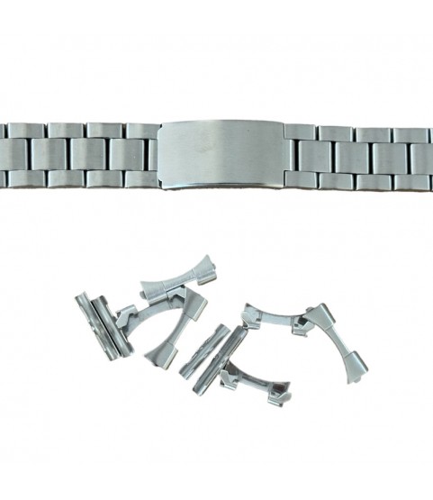 Buzzufy stainless steel watch bracelet with 22, 20 and 18mm end links