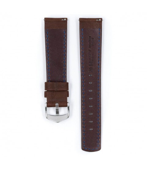 Hirsch Mariner L brown calf leather watch strap 20 mm 14502110-2-20