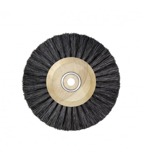 Wheel circle hard brush bristle with wooden core, 3 rows, 70 mm