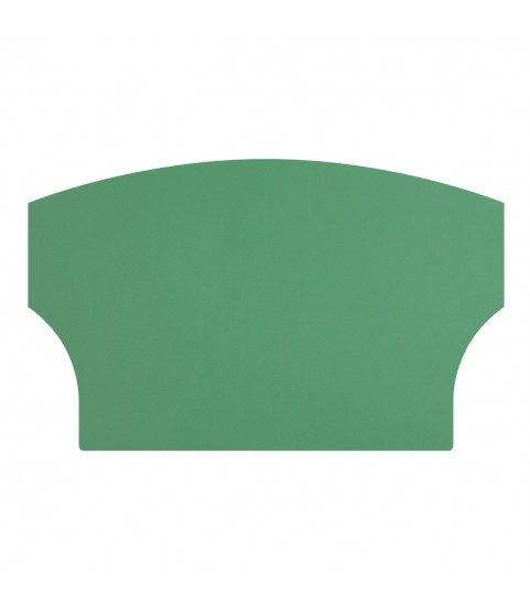 Antistatic workbench mat for bench, soft, curved shape, 317 x 194 mm, green