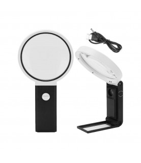 Folding jewellers magnifying glass for pocket watches 10x and 25x with LED and UV