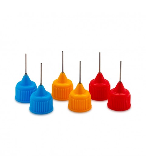 Set of 6 needle cap range for bottles