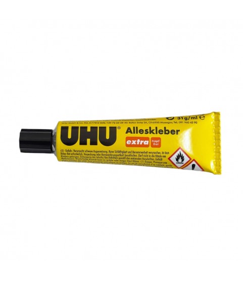 UHU All Purpose Adhesive extra adhesive for fast and crystal-clear bonds, 30ml