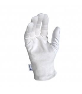 Heli presentation gloves, white, size S, 1 pair, microfiber and cotton