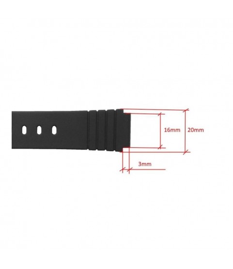 Casio black watch strap 10224223  for MW-57-7BVL, MW-57-7BVMQ, MW-57-7BVUL, 16mm