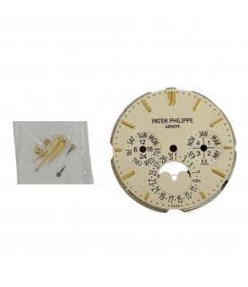 New dial with set of hands for yellow gold Patek Philippe Perpetual Calendar 5140 watch