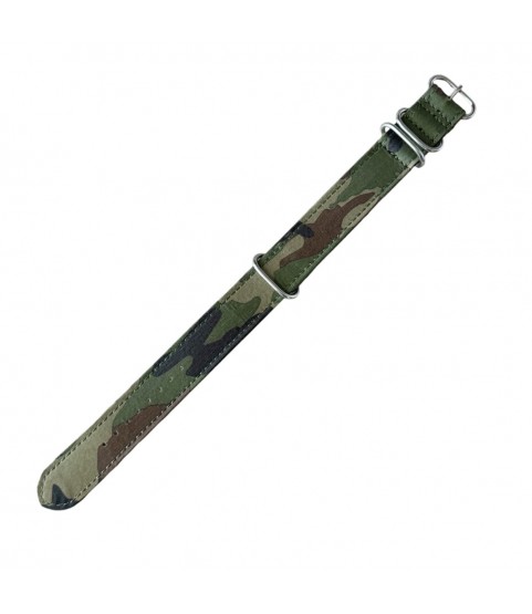 NATO nylon Camouflage watch strap 22mm with steel buckle