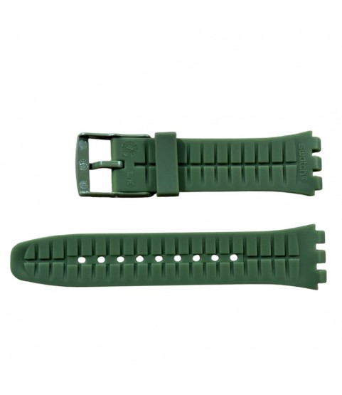 New silicone green Swatch strap ASUSG406