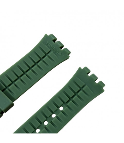 New silicone green Swatch strap ASUSG406