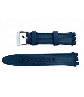 New blue silicone strap for Swatch watch AYV2454