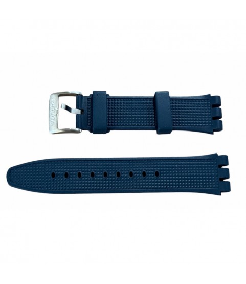 New blue silicone strap for Swatch watch AYV2454