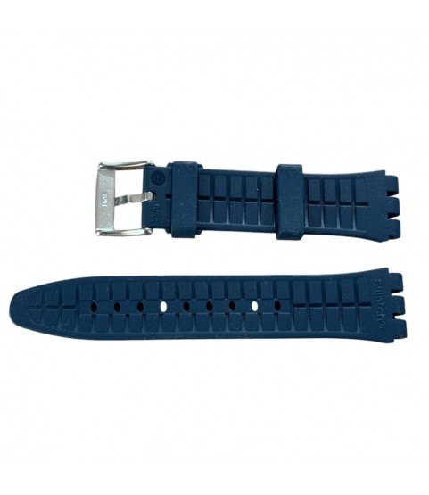 New blue silicone strap for Swatch watch AYV2454