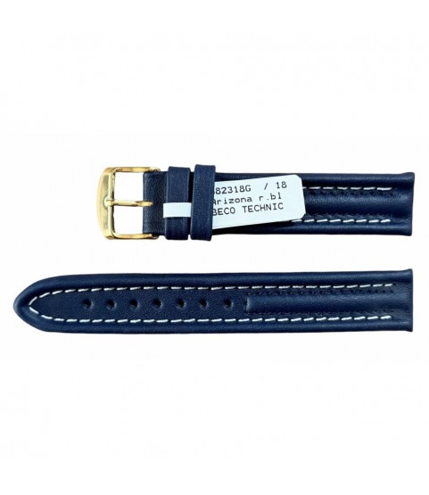 Arizona Sport watch strap 18mm, blue, water Resistant