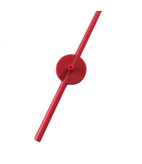 Second hand for clocks, thread, 80 mm, plastic, red