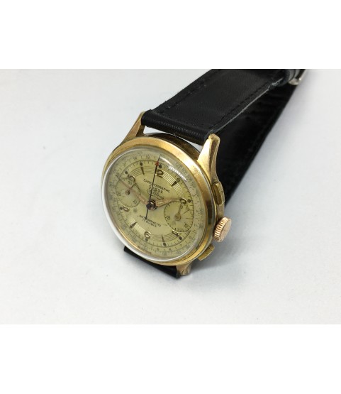 Vintage Chronographe Suisse Fidelius Men's Watch 1950s