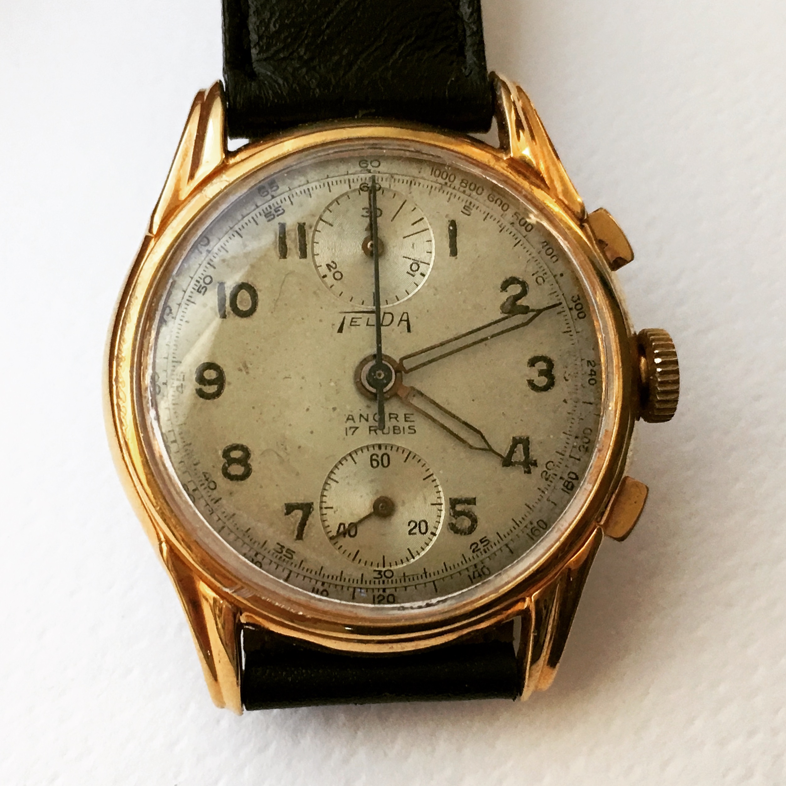 Vintage Telda Chronograph Men's Watch Venus 170 from 1950s - Telda