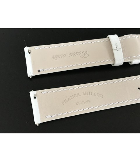 New Franck Muller white leather strap 17mm