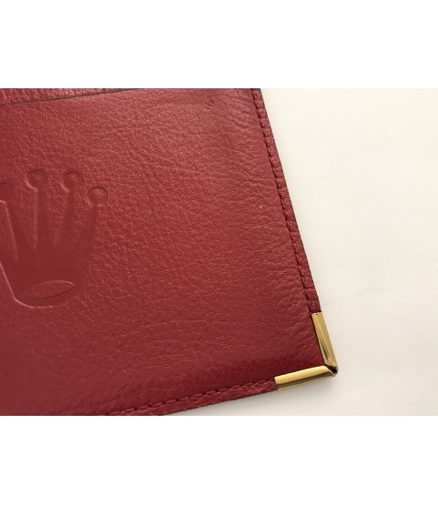 Vintage Rolex leather red card holder