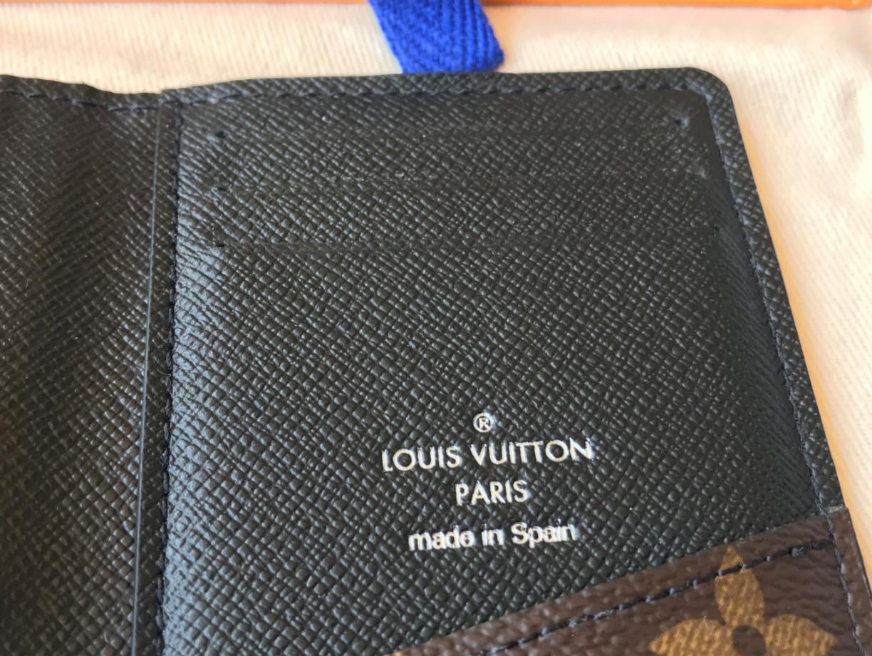 Louis Vuitton - Brown Monogram Macassar Pocket Organizer (Blue