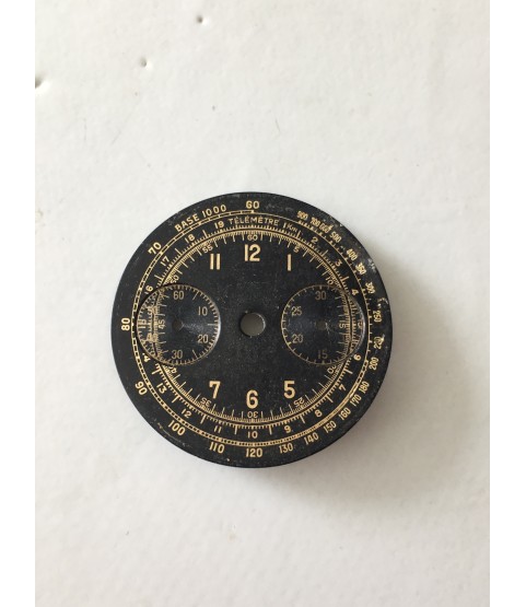 Used chronograph black dial - Venus, Landeron, Valjoux 30.5 mm