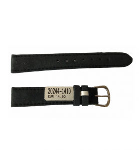 Amaretta Black Leather Strap From Nubuck For Ladies Watches 14mm