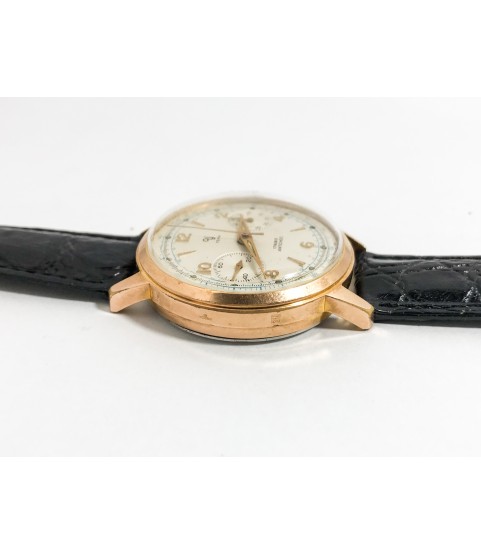 Vintage Yema Chronograph Men's Watch Valjoux 92 1950s