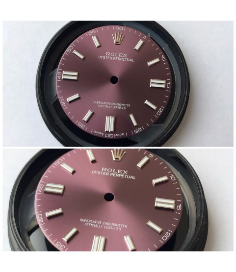 Rolex Oyster Perpetual 11600 red grape dial 28mm
