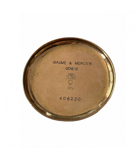 Vintage Baume Mercier 18k solid gold chronograph watch 1950s