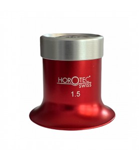 Horotec MSA 00.031-1.5 eyeglass loupe in aluminium anodised red with screwed ring x6.5