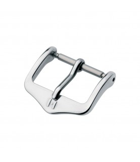 Hirsch Traditional silver stainless steel buckle for watch strap 14 mm