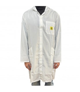 Work coat antistatic for watchmakers, white, size XL