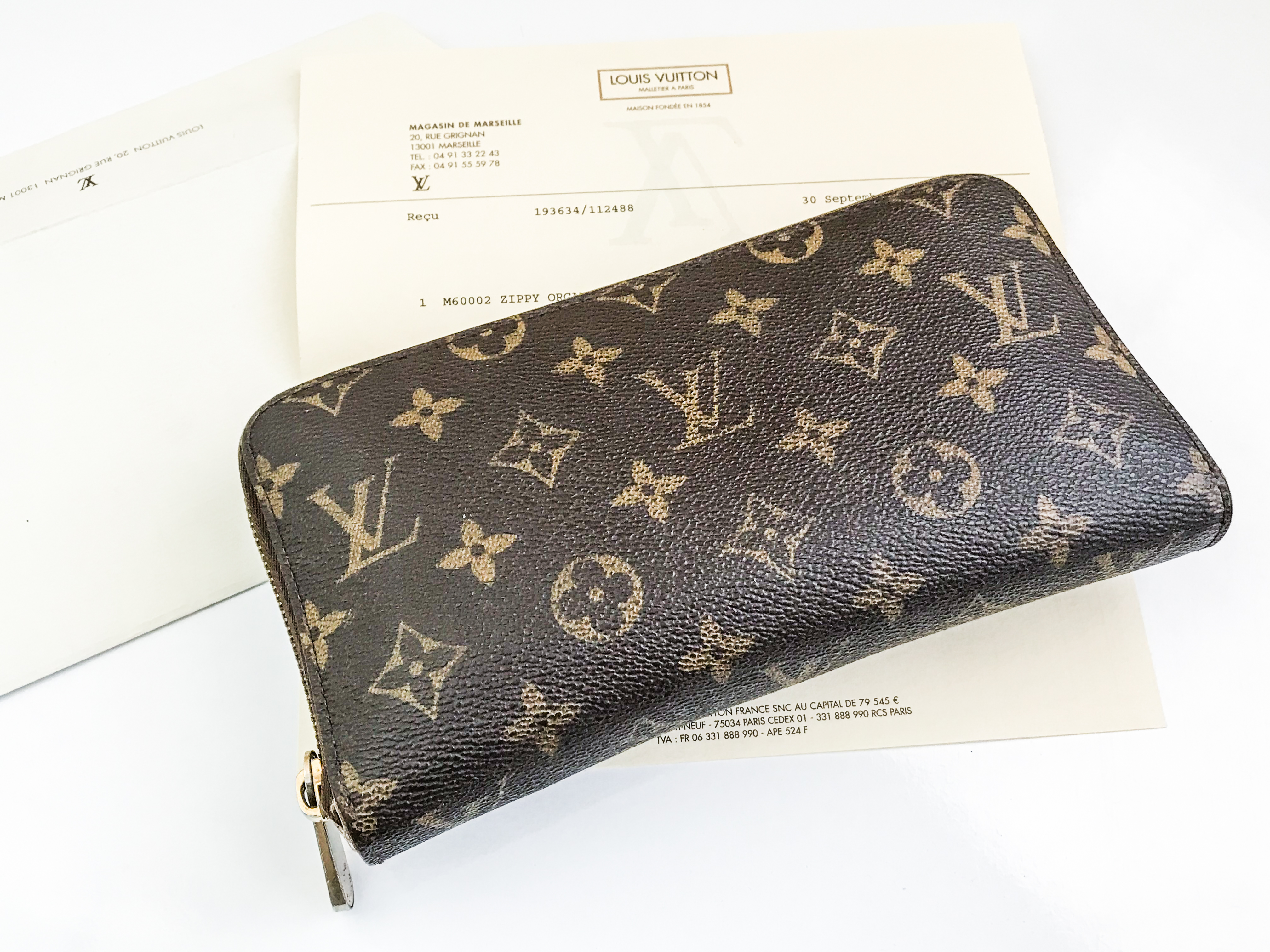 LOUIS VUITTON Monogram Zippy Wallet Zip Around purse use as is or for parts
